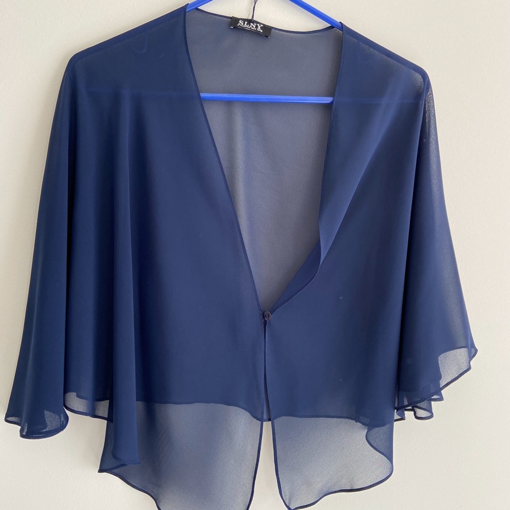 Navy blue, sheer cover up